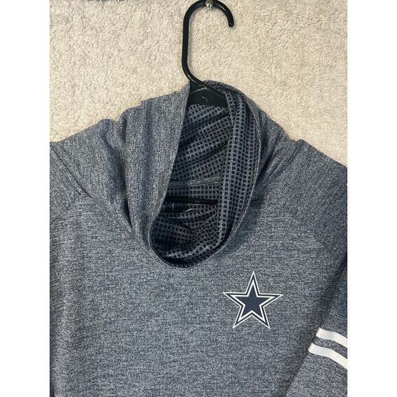 Nike Women's large Dallas Cowboys Football Funnel Neck Sweatshirt Hoodie Top - Picture 8 of 10